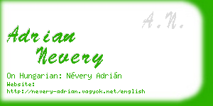 adrian nevery business card